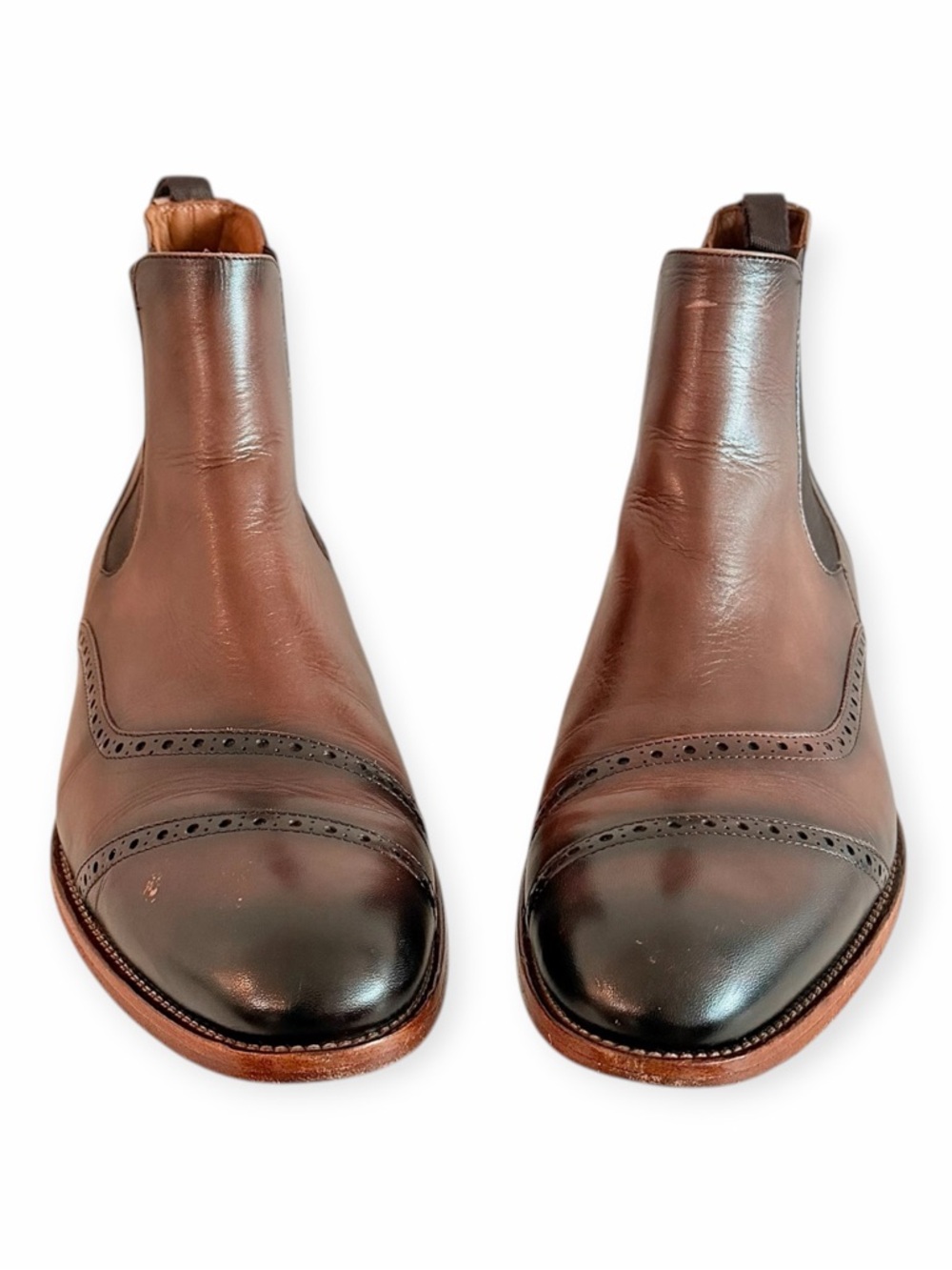 Taft Gladiator Chelsea Boots—Chocolate Leather-Men’s 12 (Runs Narrow)